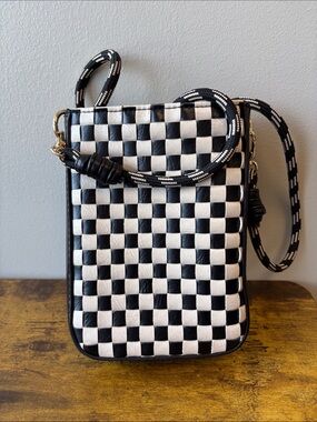 Universal Thread Black and White Check Crossbody Phone Bag